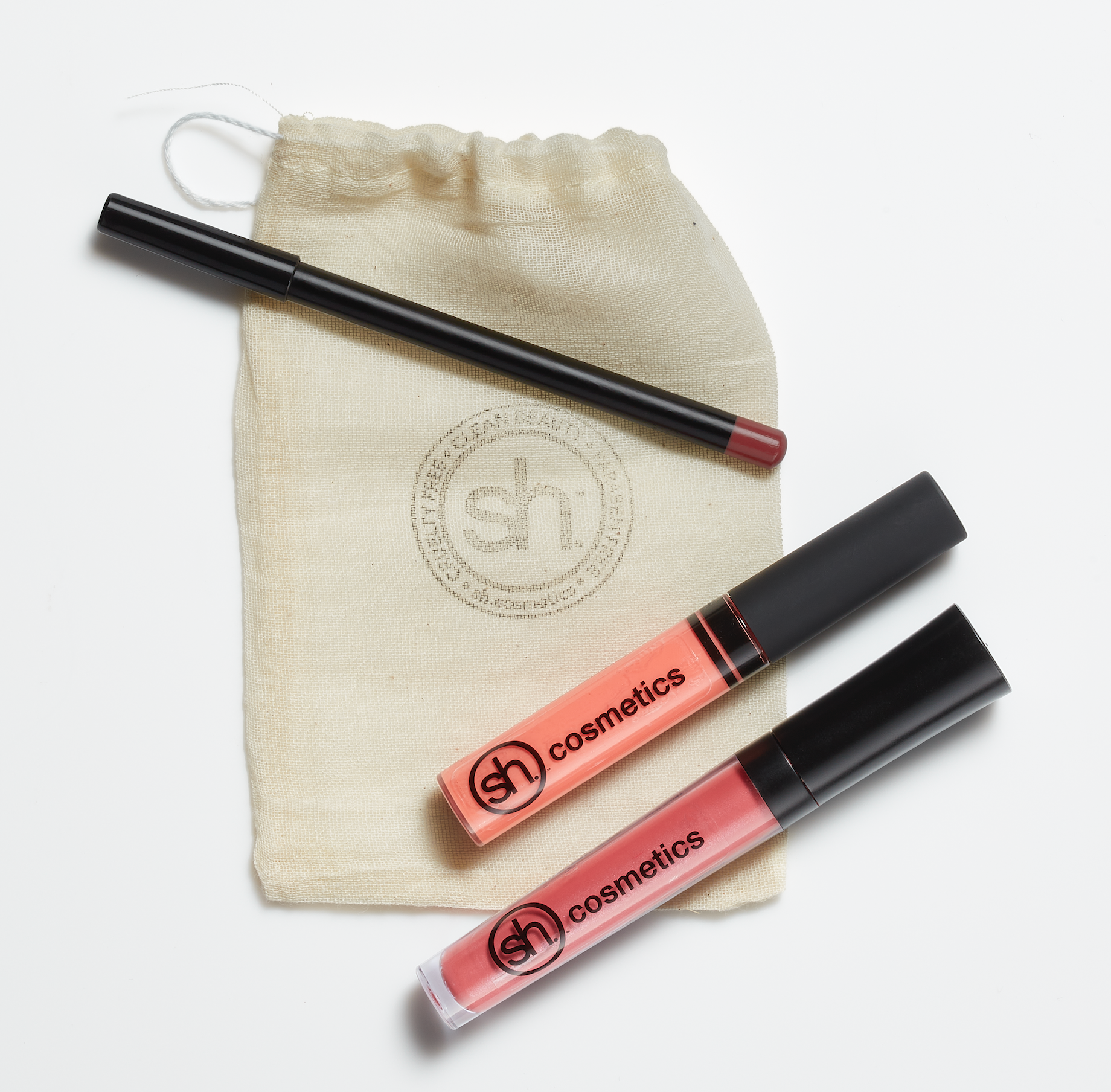 coordinating coral lip set